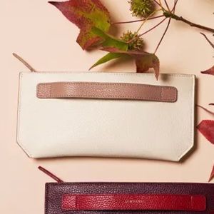 MOVING SALE! NWT Senreve colorblock clutch - Dolce leather, Vanilla